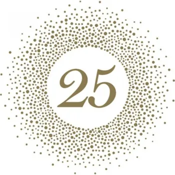 Maki ubrousky 33x33cm, 3V - zlatá 25 - 20 ks