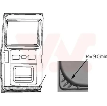 Karosérie Zadní dveře VAN WEZEL 3071249