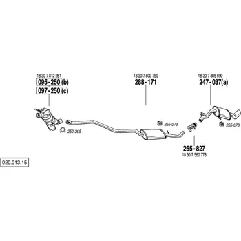 Filtr pevných částic filtr pevných čás. výroba AS Bosal 97-250A