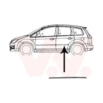 Lišta karosérie Ozdobná / ochranná lišta, dveře VAN WEZEL 1863425