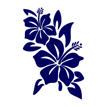 Samolepící dekorace SAMOLEPKA Květina dekor 033 pravá ibišek (23 - tmavě modrá) NA AUTO, NÁLEPKA, FÓLIE, POLEP, TUNING, VLASTNÍ TEXT, TISK, AUTOSAMOLEPKY.cz, POLEPY, OBRÁZEK, LOGO, SAMOLEPKY