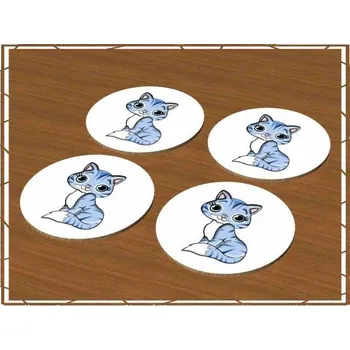 Podtácek Pelisport Podtácek kočka modrá sada 4 ks