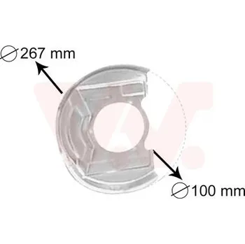 Brzdový kotouč Ochranný plech proti rozstřikování, brzdový kotouč VAN WEZEL 3730371