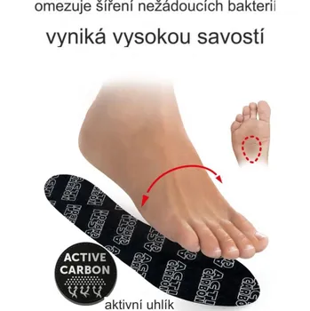 Vložka do bot SVORTO Vložky carbone se srdíčkem 011 vel.36-46, --- - 38