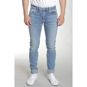Pánské džíny CROSS pánské slim tapered fit džíny Blake 185-164 modré Velikost: 36/32