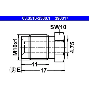 Nářadí pro automobil Spojovací šroub ATE 03.3516-2300.1
