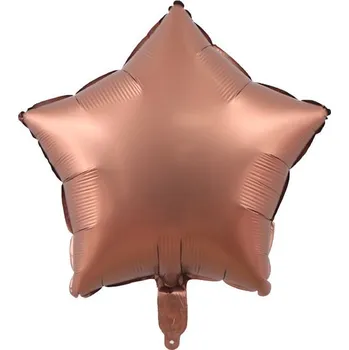 Balónek Fóliový balónek hvězda hnědá 45 cm