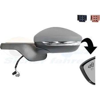 Auto zrcátko Vnější zpětné zrcátko VAN WEZEL 0937815