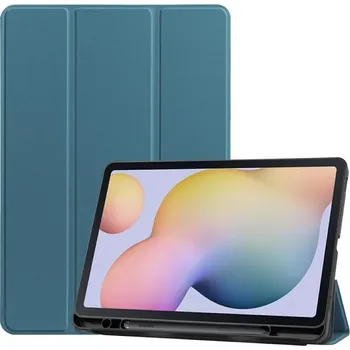 Příslušenství pro tablet Polohovací chytré PU kožené pouzdro na tablet Samsung Galaxy Tab S8 - tmavěmodré