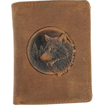 Peněženka KOŽENÁ PENĚŽENKA VLK VÝŠKA HL