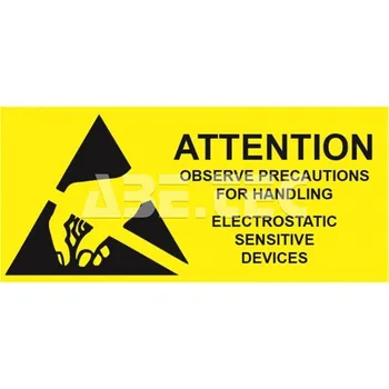 ESD Lepicí štítek - ESD citlivý obsah, 16x40mm, role 1000 štítků, 24 - 101005946
