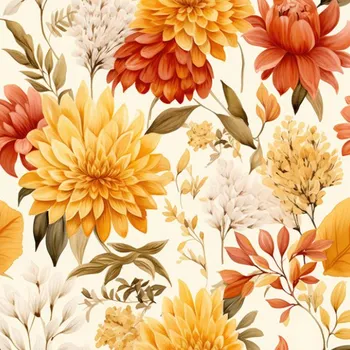 Teplákovina Takoy 150cm chryzantémy