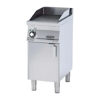 Grilovací deska 39x52 elektrická rýhovaná s podestavbou 400 V | RM - FTR-74ET