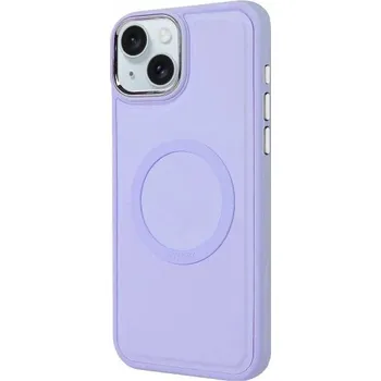 Pouzdro na mobilní telefon Odolný silikonový kryt s MagSafe pro iPhone 15 Plus - fialový