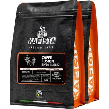 Káva Kafista Zrnková Káva "Café Fusion 50 / 50" – Směs Arabica & Robusta, espresso 2 × 250 g