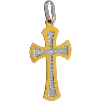 Přívěsek Argento 85592 Kombinovaný stříbrný přívěsek - křížek