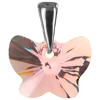 Přívěsek Argento 80710 Stříbrný přívěsek - motýl, křišťál Swarovski