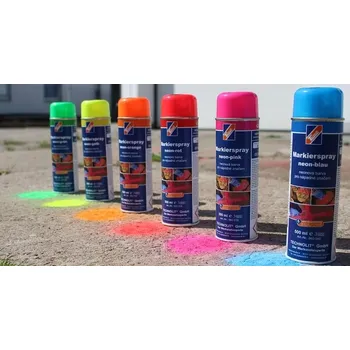 Barva ve spreji Technolit AMS Farb-Markierspray - Neonový značkovací sprej neon 500 ml barva: Červená