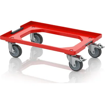 paleta Přepravní vozík Kompakt s propojovacím systémem a gumovými koly 61,6 x 41,6 x 17,2 cm - Dopravní červená - Dopravní červená - materiál: ABS - RO V 64 GU FE-3020