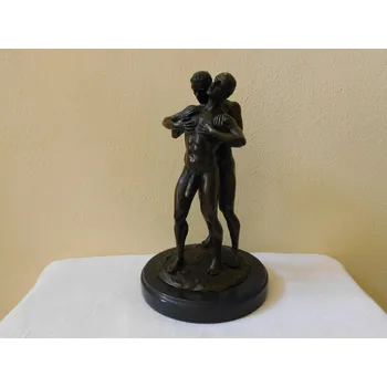 BRONZOVÁ SOCHA - AKT MUŽI - NA MRAMORU 32 cm