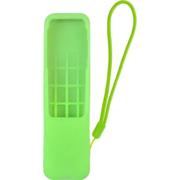 APPLE 4K TV SIRI REMOTE + AIRTAG HOLE silikonový obal - barva fluorescenční zelená