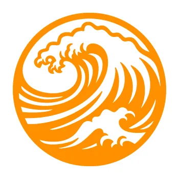 Samolepící dekorace SAMOLEPKA Krajina moře 002 levá motiv vlny (06 - oranžová) NA AUTO, NÁLEPKA, FÓLIE, POLEP, TUNING, VLASTNÍ TEXT, TISK, AUTOSAMOLEPKY.cz, POLEPY, OBRÁZEK, LOGO, SAMOLEPKY