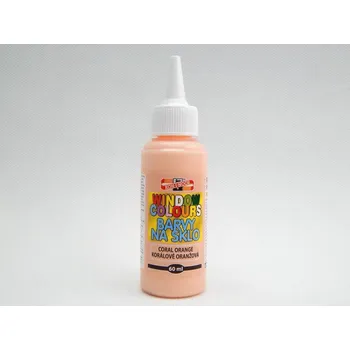 Speciální výtvarná barva Barva na sklo, 60ml, Kohinoor, korálovská oranžová