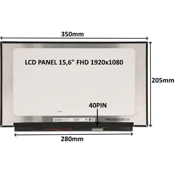 Náhradní displej pro notebook LCD PANEL 15,6" FHD 1920x1080 40PIN MATNÝ IPS 120HZ / BEZ ÚCHYTŮ 77043147