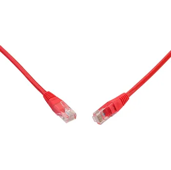 Síťový kabel Patch kabel SOLARIX C5E-155RD-3MB, CAT5E, UTP, PVC, non-snag-proof, 3m, červený