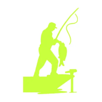 Polep vozidla SAMOLEPKA Rybář 021 pravá s prutem (27 - limetová) NA AUTO, NÁLEPKA, FÓLIE, POLEP, TUNING, VLASTNÍ TEXT, TISK, AUTOSAMOLEPKY.cz, POLEPY, OBRÁZEK, LOGO, SAMOLEPKY