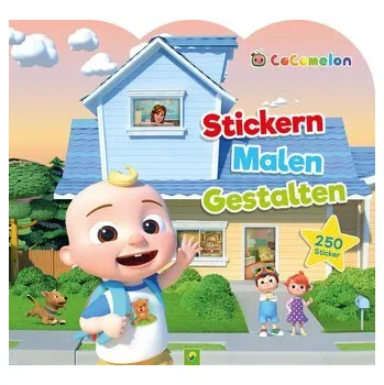 První čtění CoComelon - Stickern, Malen, Gestalten: Mit 250 Stickern. Für Kinder ab 3 Jahren - Schwager & Steinlein Verlag