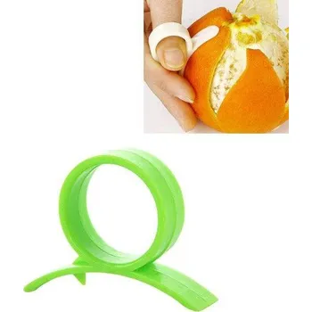 Kuchyňská škrabka Loupač na pomeranče | škrabka na citrusy na prst, náhodná barva