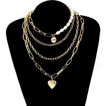 Náhrdelník Náhrdelník se srdíčkem | přívěšek na fotku - zlatá barva 01