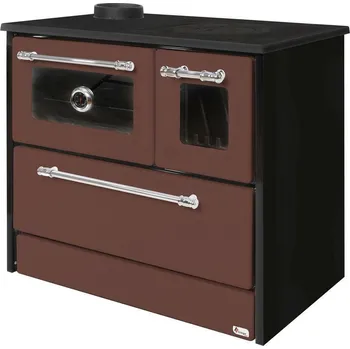 Sporák na tuhá paliva Sporák 701-G OMEGA Kuzine, so sklom, hnedý, ľavý vývod, 9,18kW