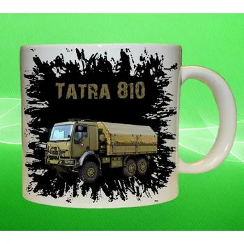 hrnek s vojenským autem české výroby 810 černý