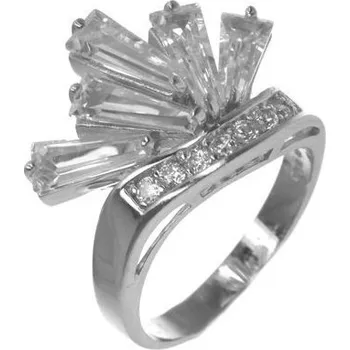 Prsten Argento 71289 Stříbrný prsten - korunka, čiré zirkony | Velikost prstenu: 58mm