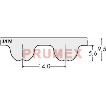 Řemen ozubený 3500 14M optibelt Omega High Load rukáv