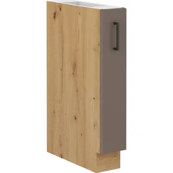 Kuchyňská linka ARCENIO, skříňka dolní 15 D CARGO BB, korpus: dub artisan, dvířka: lanýžově šedá + vyzvednutí ZDARMA