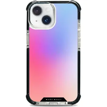 Pouzdro na mobilní telefon Odolný obal Mobiwear MagSafe Elite Bumper - Apple iPhone 14 - D032D Nachový odstín (Odolný kryt, pouzdro, obal Mobiwear Elite Bumper na mobil Apple iPhone 14 - D032D Nachový odstín, materiál Plast + TPU silikon + kov - zesílená ochrana telefonu, podpora)