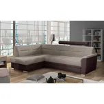 Rohová sedačka NEJBY WILUNA se záhlavníkem, levá, látka béžová/tmavě hnědá +možnost VÝNOSU + 4x OVĚŘENO zákazníky + vyzvednutí ZDARMA