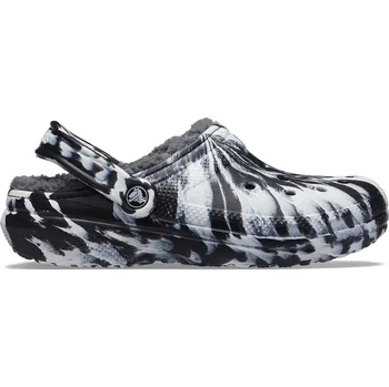 Pánské pantofle Crocs Classic Lined Marbled Clog White/black Velikost: EU 41-42 (M8/W10)