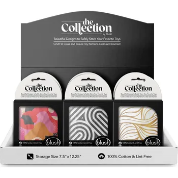 Vibrátor Blush The Collection Cotton Toy Bag Counter Display Assorted 18pcs
