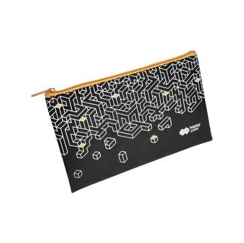 Set školních potřeb Piórnik saszetka Just 1 płaski z zamkiem