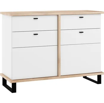 Komoda Komoda ORSOLA 2D2S, dub sonoma/bílá + vyzvednutí ZDARMA