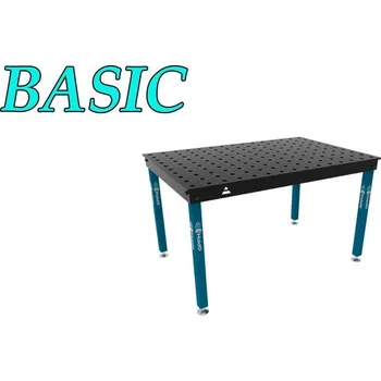 Dílenský stůl GPPH Svařovací stůl BASIC (12mm) bez bočnic - 1500x1000mm - díry o průměru 28mm, mřížka 100x100mm, nohy