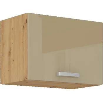 Kuchyňská linka MEADOW, skříňka horní 50 GU-36 1F, korpus: dub artisan, dvířka: cappuccino lesk + vyzvednutí ZDARMA