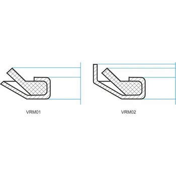 Těsnění motoru Axiální těsnění VRM01 42x59x4,5/49 NBR Rubena