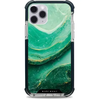 Pouzdro na mobilní telefon Odolný obal Mobiwear MagSafe Elite Bumper - Apple iPhone 11 Pro - D017D Zelený mramor (Odolný kryt, pouzdro, obal Mobiwear Elite Bumper na mobil Apple iPhone 11 Pro - D017D Zelený mramor, materiál Plast + TPU silikon + kov - zesílená ochrana telefonu,)