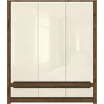 ERMELINDA šatní skříň, dub april/perleťový lesk +možnost VÝNOSU + vyzvednutí ZDARMA