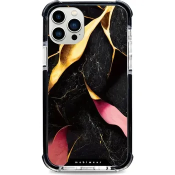 Pouzdro na mobilní telefon Odolný obal Mobiwear MagSafe Elite Bumper - Apple iPhone 12 Pro - D019D Černý a zlatavý mramor (Odolný kryt, pouzdro, obal Mobiwear Elite Bumper na mobil Apple iPhone 12 Pro - D019D Černý a zlatavý mramor, materiál Plast + TPU silikon + kov - zesílená)